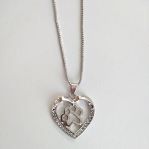 3/$25 Dog/Cat Paw Heart Necklace